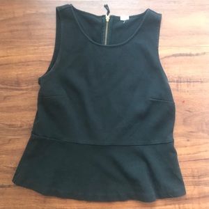 J. Crew Tops - J Crew - Navy peplum tank top J. Crew Tops - J Crew - Navy peplum tank top